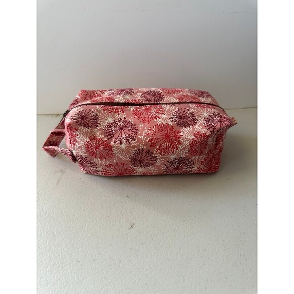 Handmade Handcrafted All Over Dandelion Like Asian Inspired Cosmetic Travel Bag - Picture 2 of 5